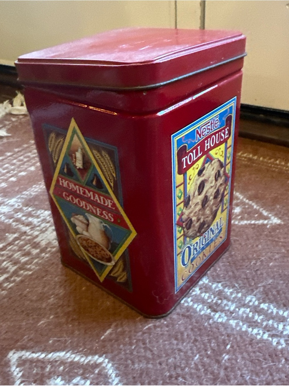 Nestle Toll House Cookie Tin Red Container